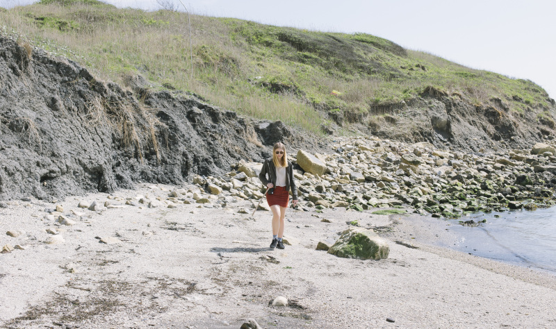 Fossil-hunting on the beach