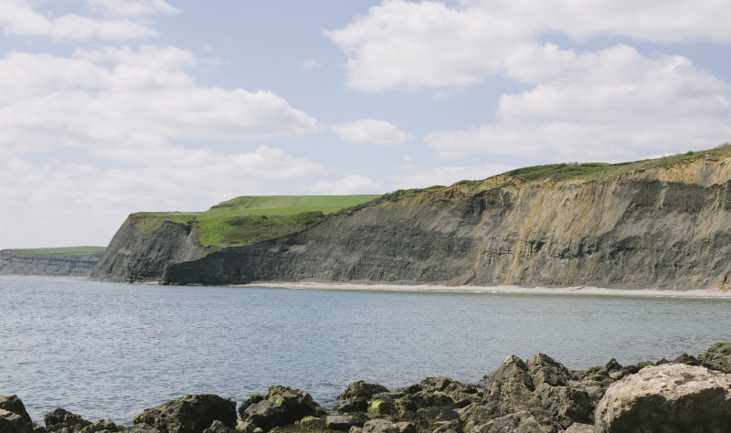 Fossil-hunting on the beach