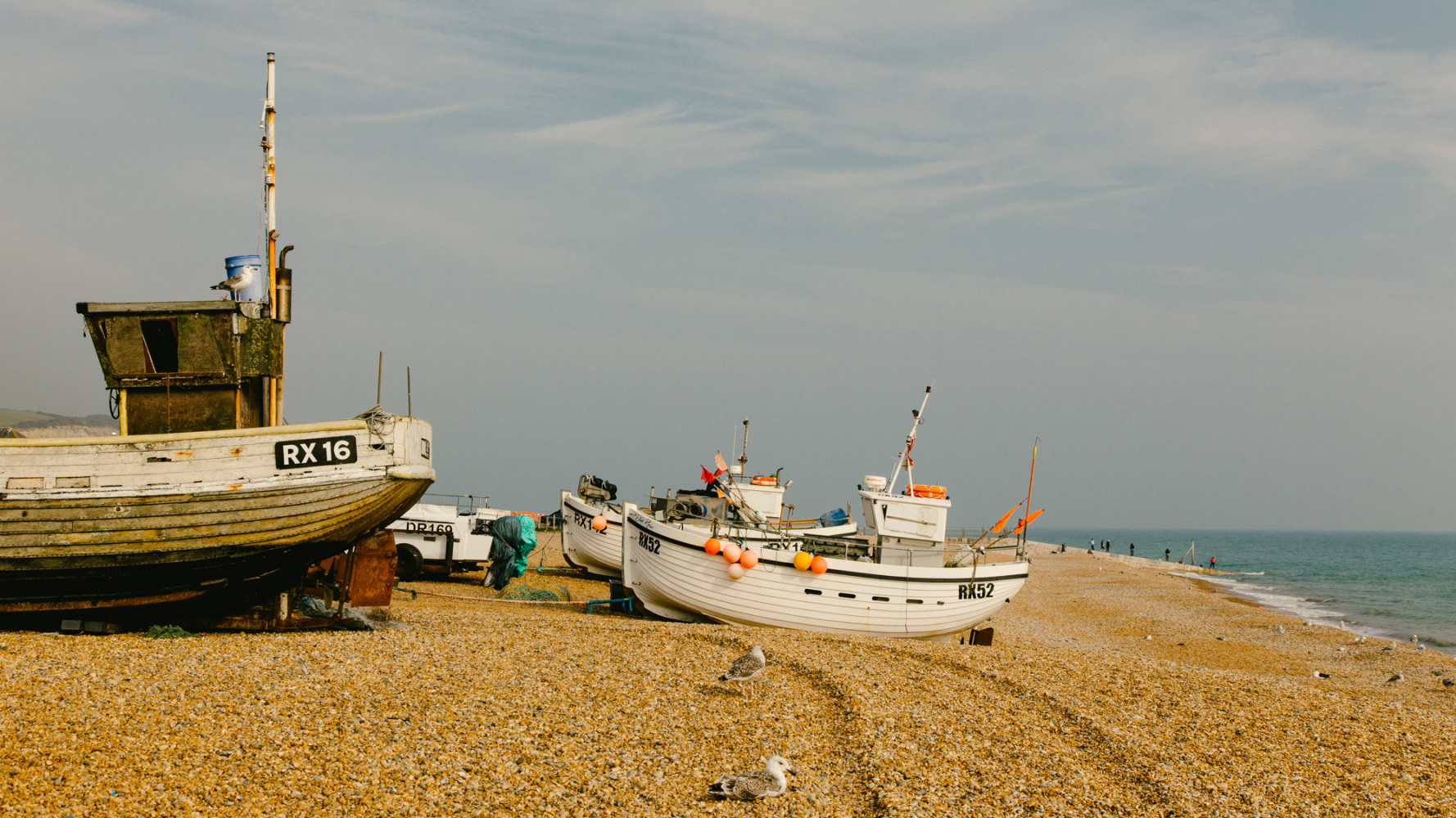 Fishing Boats on the pebble beach at Hastings